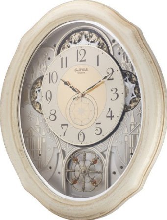 Rhythm Clocks Ivory Cottage - Vintage Style Wall Clock with Silent Movement - Perfect for Living Room, Bedroom, and Home Office Decor
