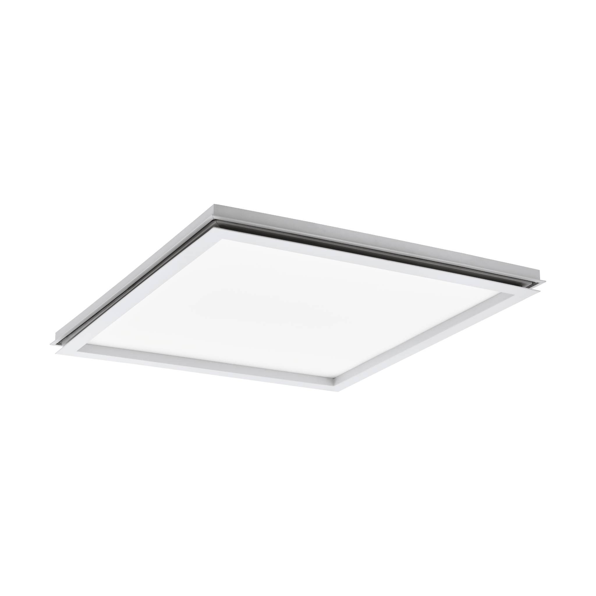 Eglo Lazaras 45cm Square LED Flush Mount Ceiling Light with Remote Control - Modern Lighting for Bedroom, Kitchen, and Living Room