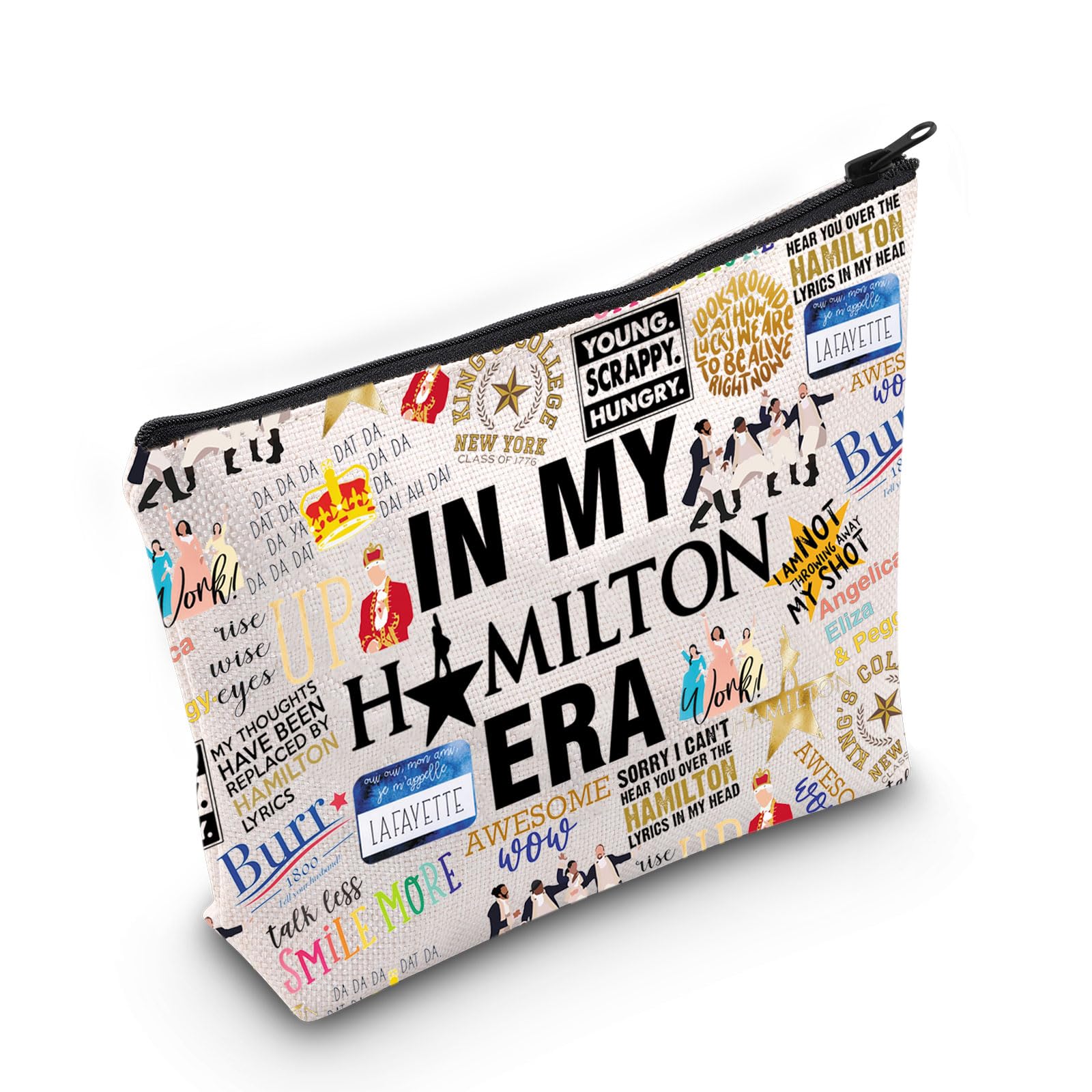 Hamilton Musical Themed Makeup Bag - Perfect Gift for Broadway Fans & Musical Lovers - Great for Theater Nights, Cosmetics Storage & Hamilton Merchandise Collection