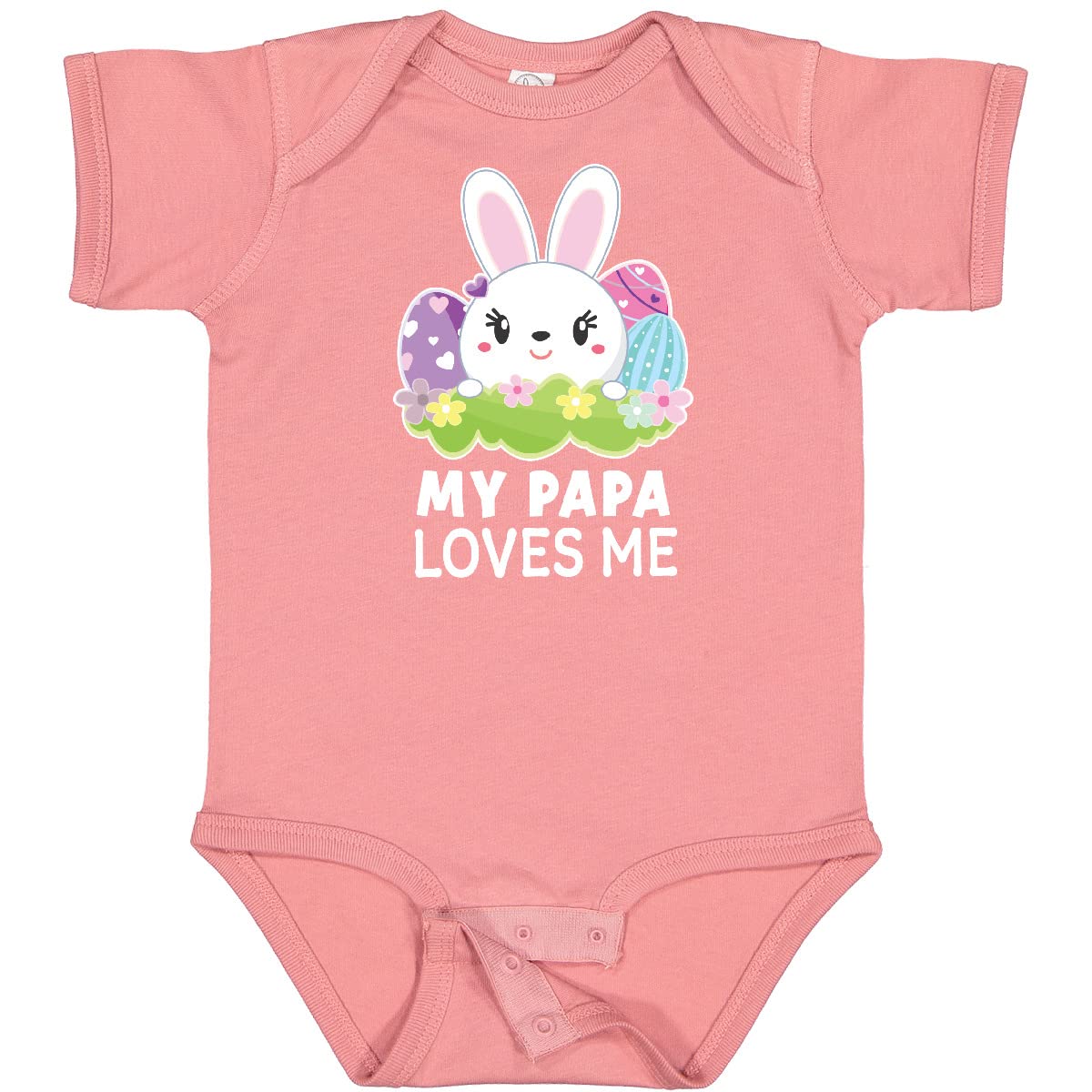 My Papa Loves Me Bunny Easter Baby Bodysuit - Cute Easter Outfit