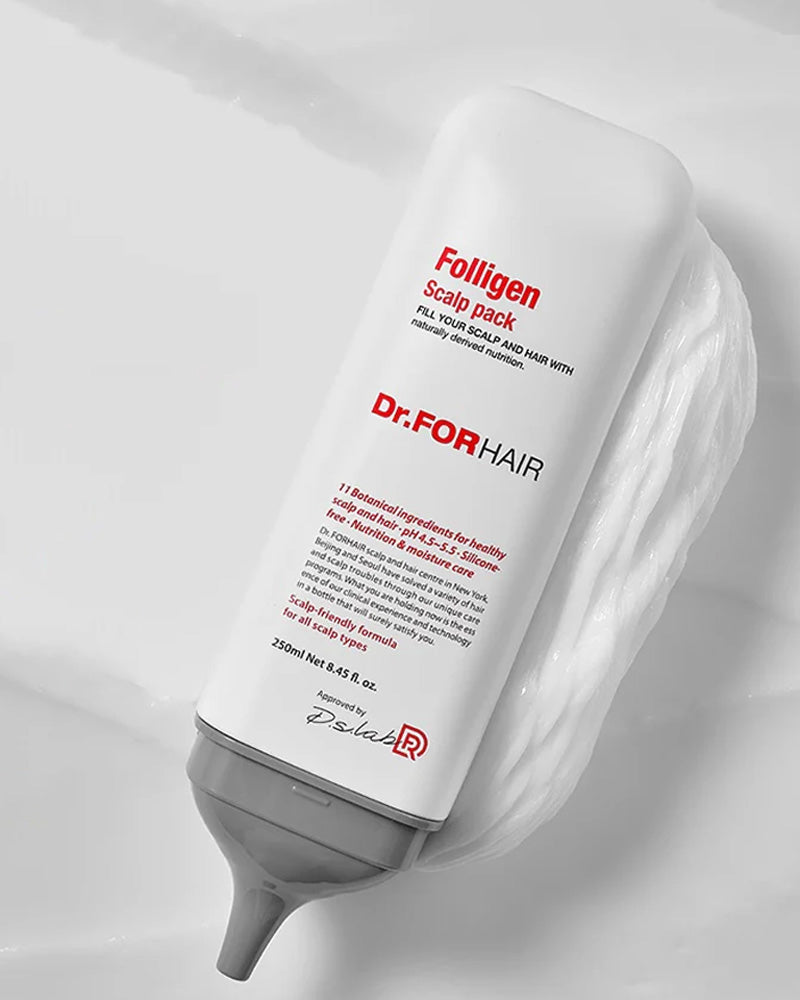 Dr.FORHAIR Folligen Scalp Pack - Hair Growth Treatment for Thinning Hair & Scalp Care - Stimulates Hair Follicles & Reduces Hair Loss - Perfect for Men & Women at Home or Salon Use