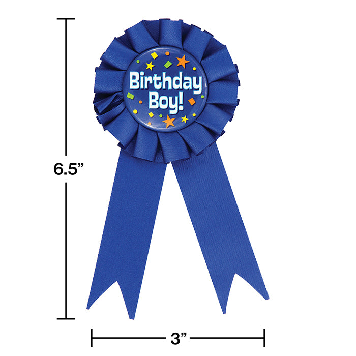 12-Pack Bulk Birthday Boy Award Ribbons - Perfect for Kids' Parties, School Events & Celebrations