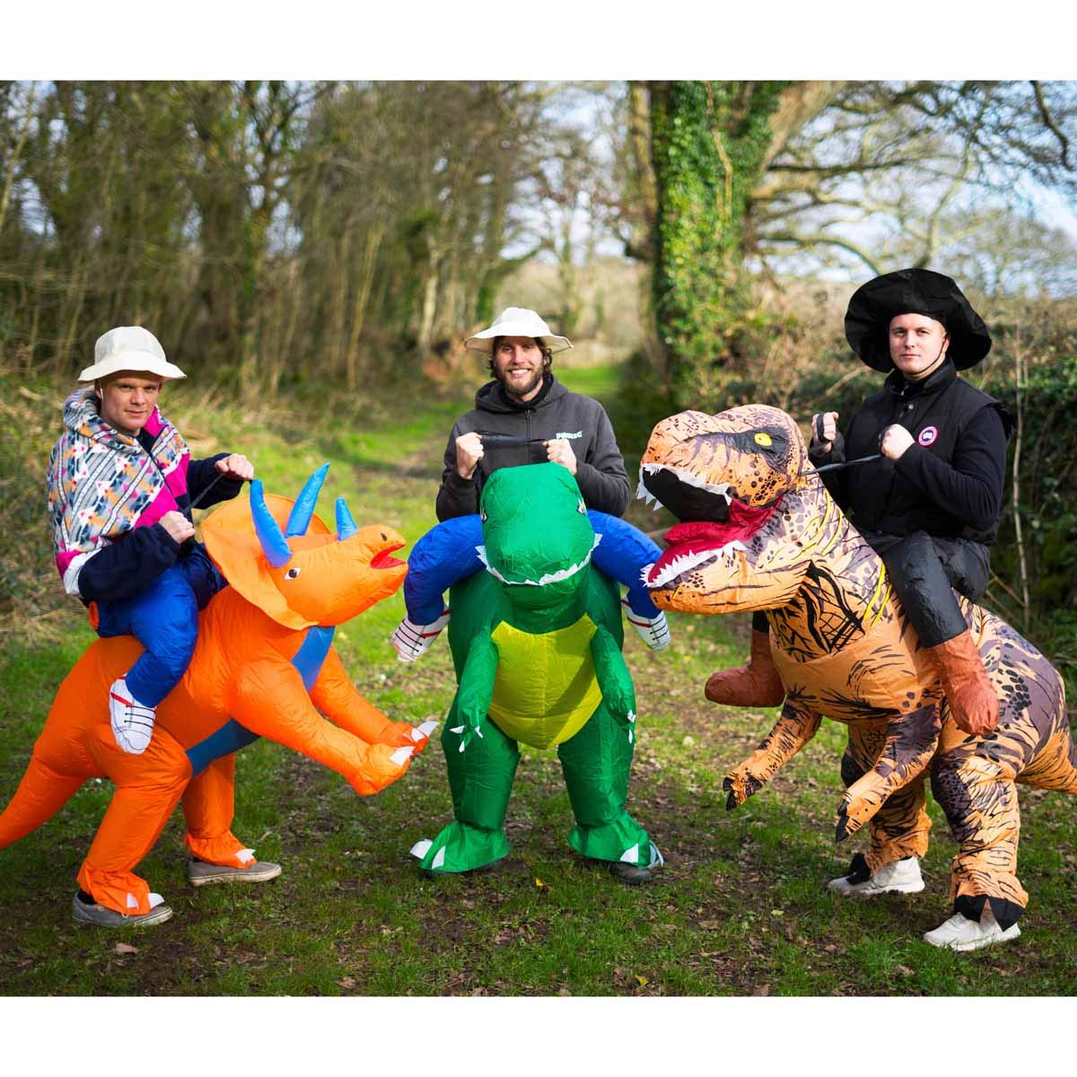 Jurassic Dinosaur Triceratops Inflatable Costume for Adults - One Size Fits Most | Perfect for Halloween Parties, Cosplay Events & Themed Celebrations