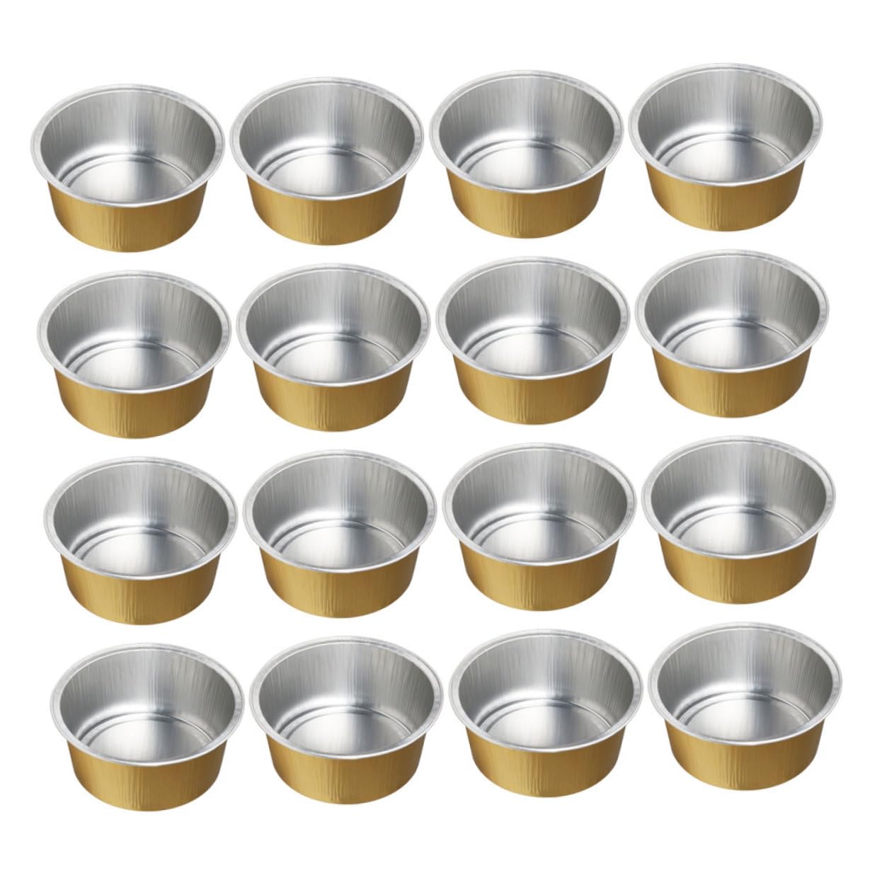 25pcs Golden Aluminum Foil Wax Melting Bowls for Wax Warmers - Mini Scented Wax Containers, Wax Warmer Bowls & Waxing Supplies - Perfect for Aromatherapy, Home Spa & DIY Candle Making