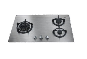 Ellane EH 6180 90cm Stainless Steel Kitchen Chimney Hood & Ellane OS 812SV 86cm 3-Burner Gas Cooktop Hob Set - Professional Ventilation for Home Cooking, Perfect for Modern Kitchens