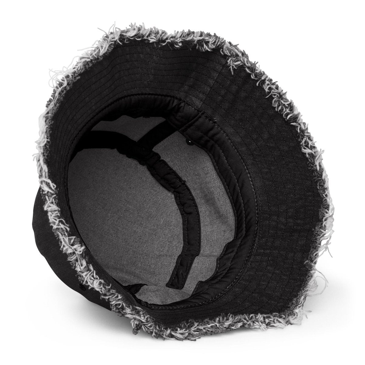 Distressed Denim Bucket Hat with 'We Do Recover' Embroidery - Vintage Style Unisex Cap for Outdoor Activities, Concerts & Streetwear Fashion