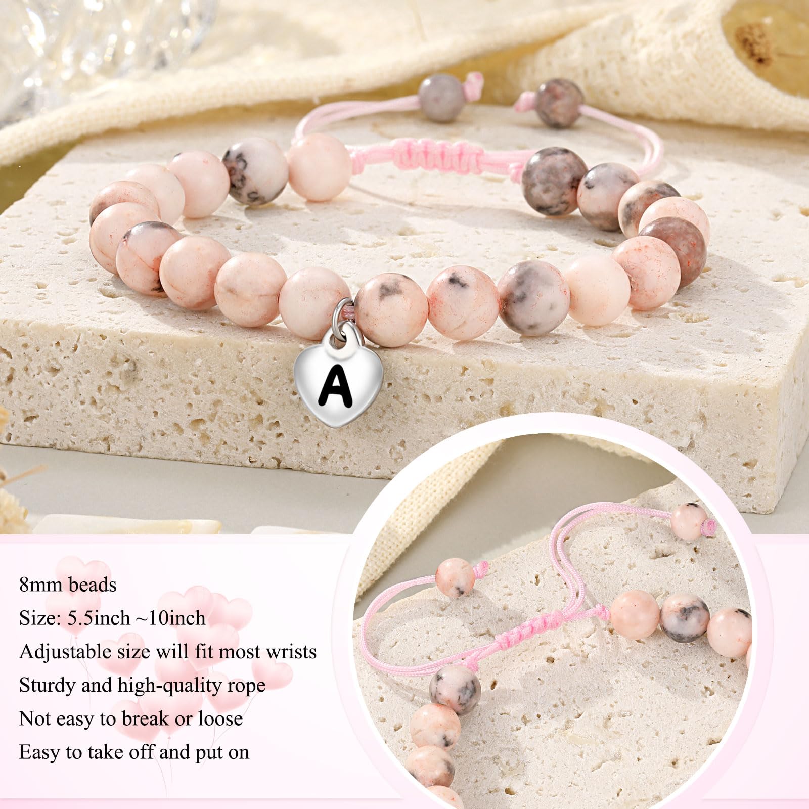 UNGENT THEM Initial Charm Bracelet for Women & Teen Girls - Personalized Letter Jewelry Gift for Birthday, Christmas, Valentines - Perfect for Everyday Wear, Party Accessories & Special Occasions