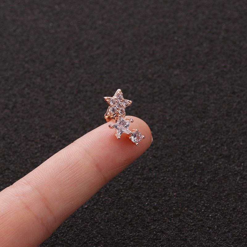 20G Celestial Galaxy Cartilage Ball Back Piercings - Unique Body Jewelry for Ear Cartilage, Tragus, Helix | Perfect for Everyday Wear, Parties & Self-Expression | HSPJ1969