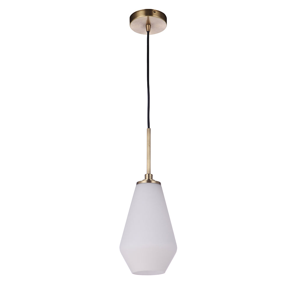 Nimbus II 1-Light Brass Pendant Light Fixture - Modern Industrial Ceiling Lighting for Kitchen, Dining Room, and Living Room