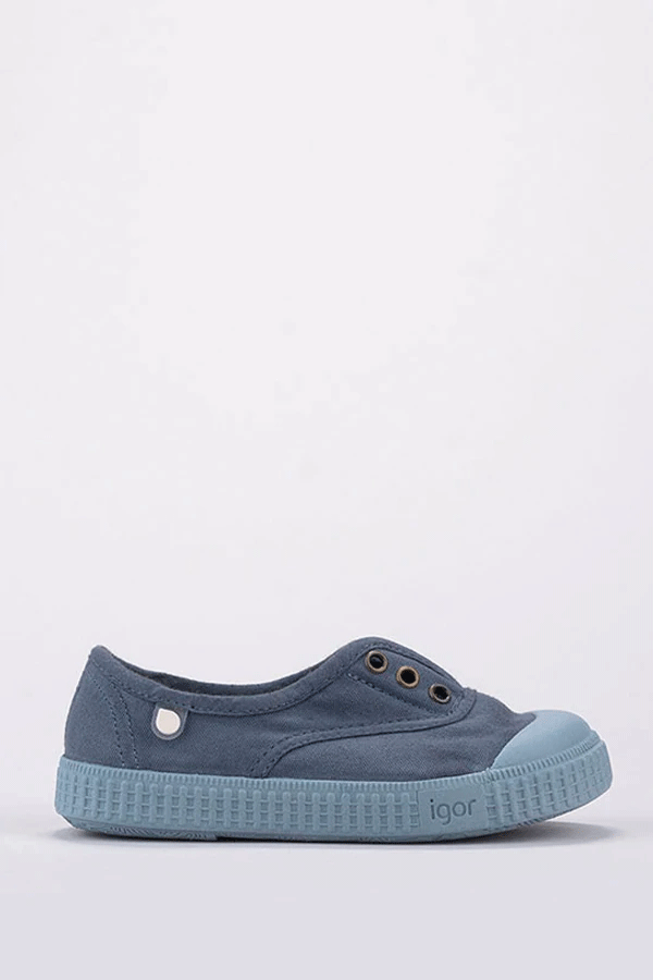 Igor Canvas Shoes for Men & Women - Dusty Blue Casual Sneakers with Comfortable Blue Sole | Perfect for Walking, Running & Everyday Wear