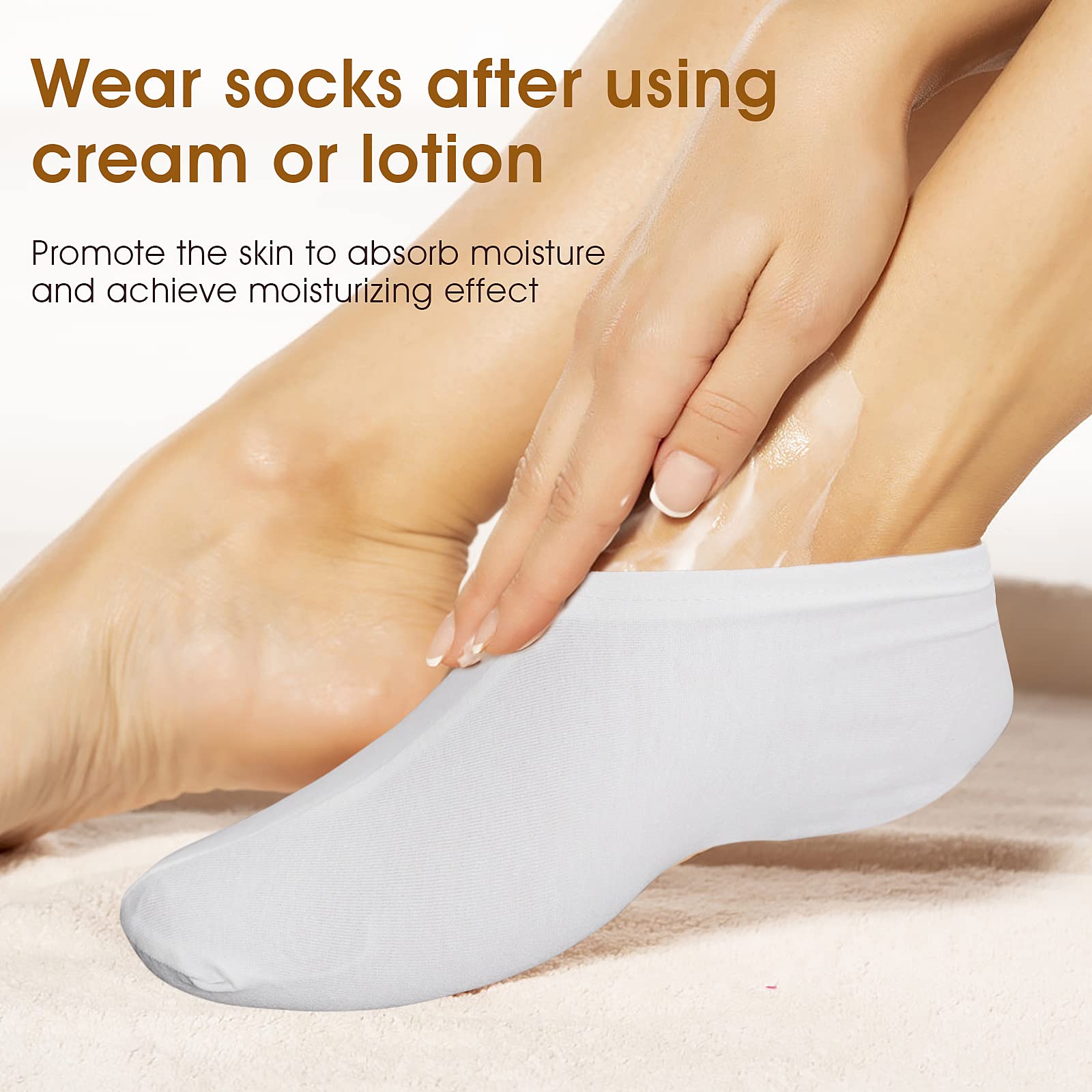 Moisturizing Socks for Dry Feet - 6 Pairs, Spa & Cracked Heel Repair for Women & Men - Perfect for Overnight Foot Care