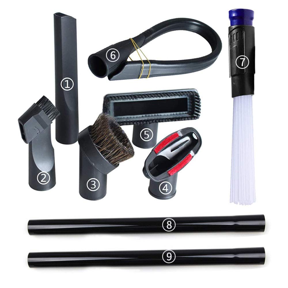9 Pack Universal Vacuum Attachment Kit - 1-1/4