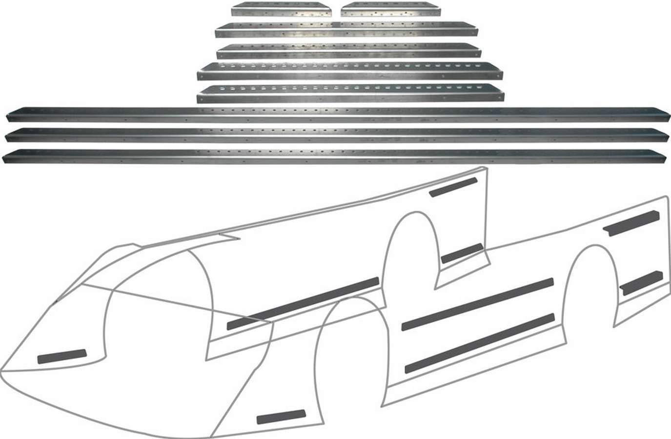 Allstar Performance ALL23105 Body Brace Kit - Heavy Duty Vehicle Frame Support for Racing & Off-Road - Improve Handling & Stability on Tough Terrains