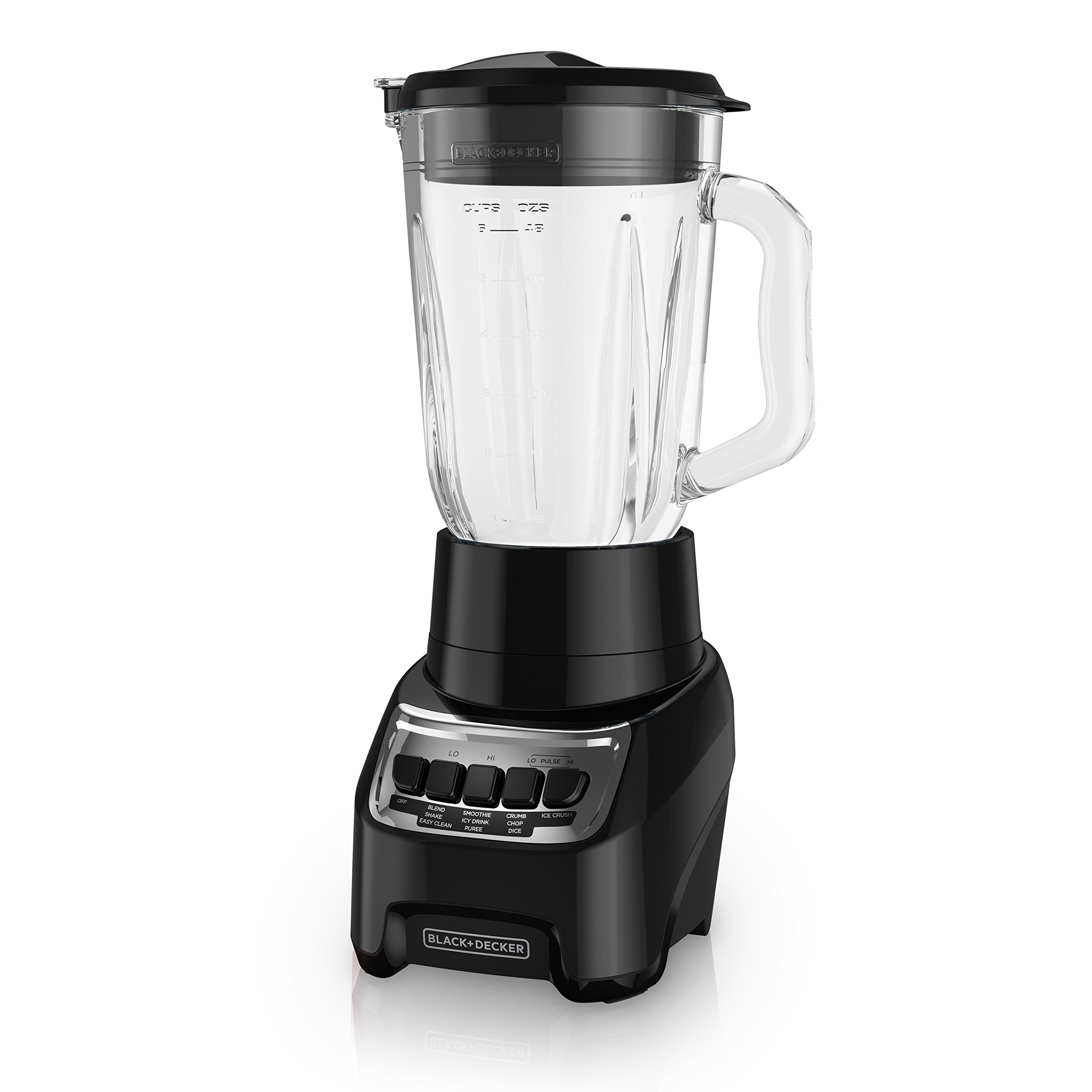 BLACK+DECKER BL1210BG 500W Countertop Blender with 5-Speed Settings, Black - Perfect for Smoothies, Shakes, and Food Prep in Small Kitchens