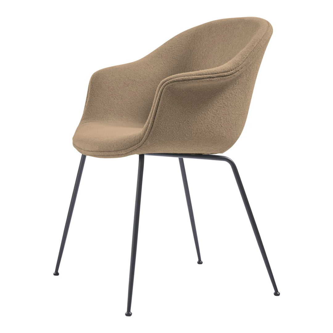 Bat Dining Chair with Conic Base - Fully Upholstered Modern Kitchen Chair for Dining Room, Restaurant & Cafe