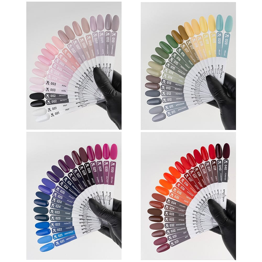 Spectrum Nail Tips Set of 40 - 001 040 Style - Perfect for Acrylic Nails & DIY Manicures at Home or Salon Use