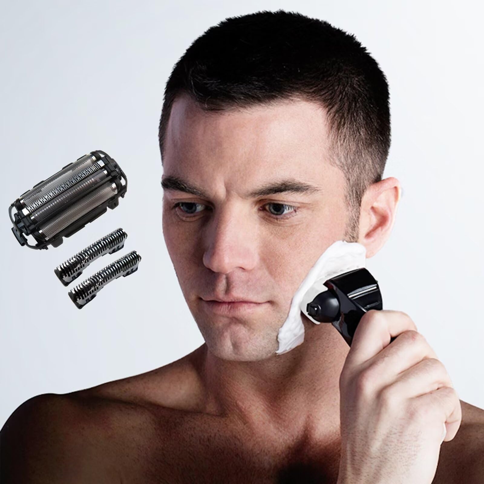 4-Blade Replacement Outer Foil and Inner Blade for Panasonic ES-LA63-S & ES-LA93-K Electric Shaver - Smooth Shaving for Men's Grooming at Home or Travel
