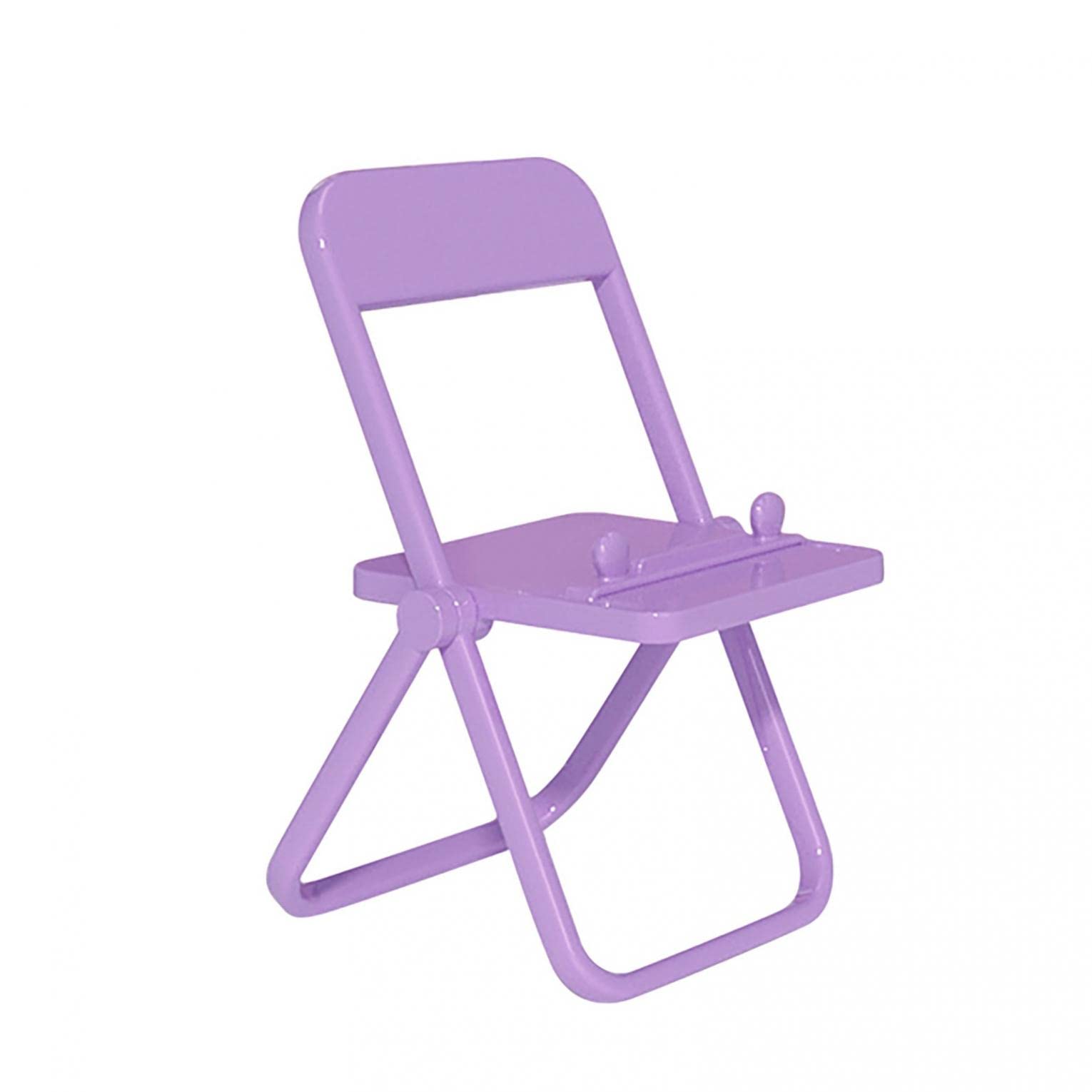 Foldable Mini Chair Phone Stand - Candy Color Multi-Angle Holder for Desk & Tablet | Portable Desktop Accessory for Home & Office Use