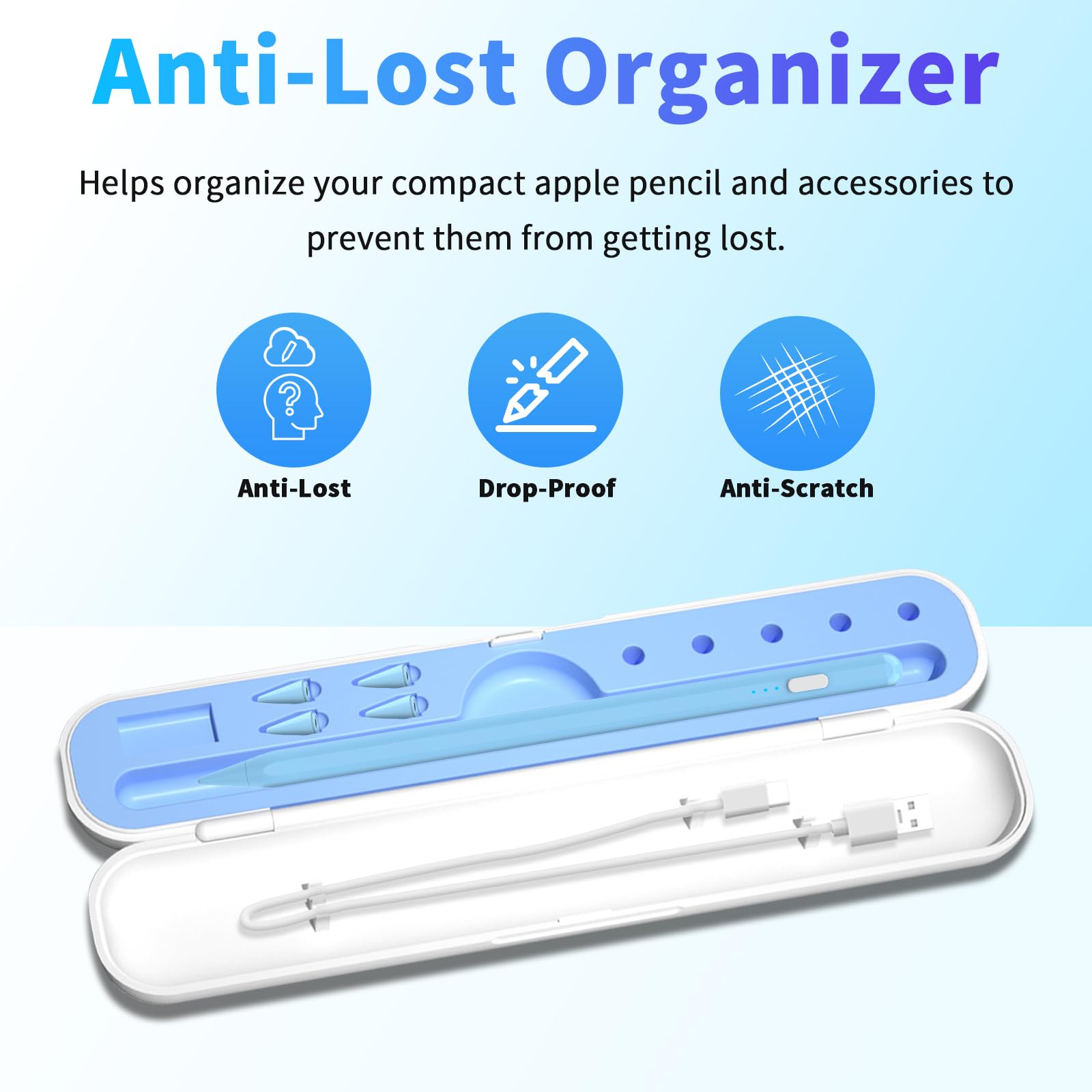 Fast Charging Stylus Pen for iPad 2018-2025 | Apple Pencil Alternative with 15-Minute Quick Charge | Compatible with iPad Pro M4/12.9