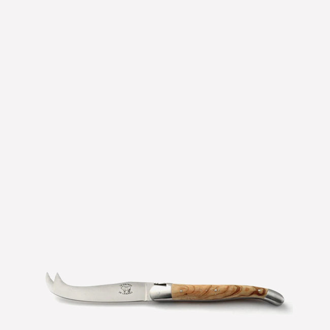 Authentic Forge de Laguiole French Cheese Knife - Premium Stainless Steel Blade with Wooden Handle - Perfect for Cheese Boards, Wine Pairings & Gourmet Gifts