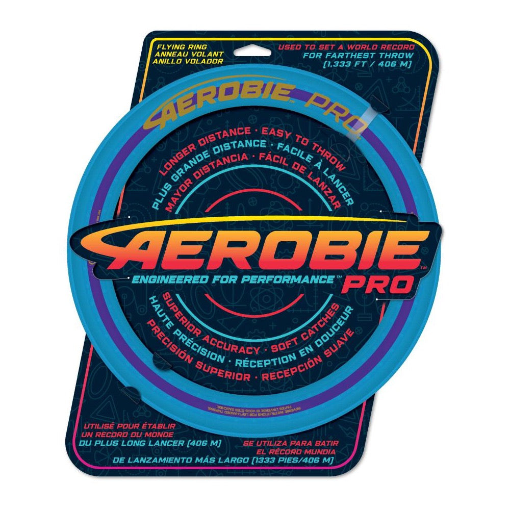 Aerobie Pro Flying Ring - 13 Inch Outdoor Sports Disc for Ultimate Frisbee, Beach Games, and Backyard Fun - High Performance Flying Disc for Kids and Adults