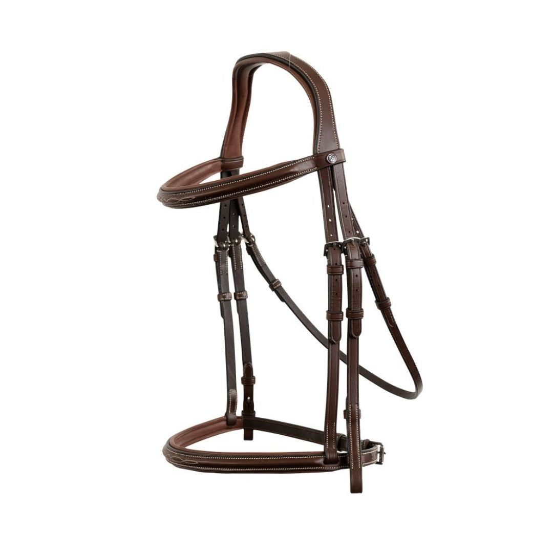 TRUST Kentucky Hunter Bridle Leather Horse Bridle - Durable Equestrian Tack for English Riding, Show Jumping & Trail Riding