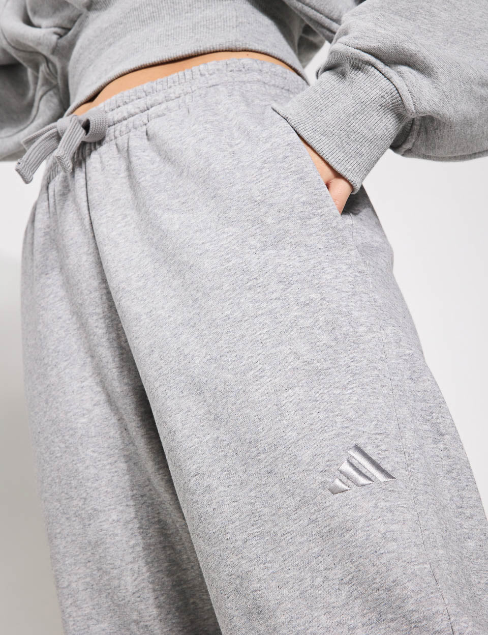 ALL SZN Fleece Loose Joggers for Women - Medium Grey Heather Sweatpants | Cozy Lounge Pants for Home, Yoga & Running