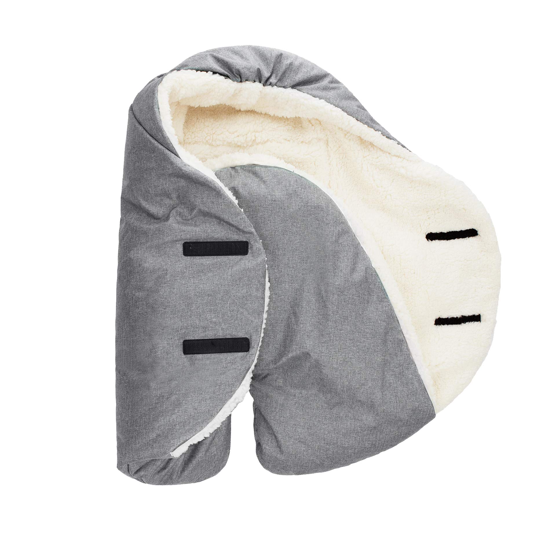 7AM Enfant Baby Car Seat Cover - Nido Quilted Infant Car Seat Protector with Hood & Soft Plush Lining | Universal Fit for Strollers & Car Seats | Perfect for Winter, Travel & Outdoor Adventures