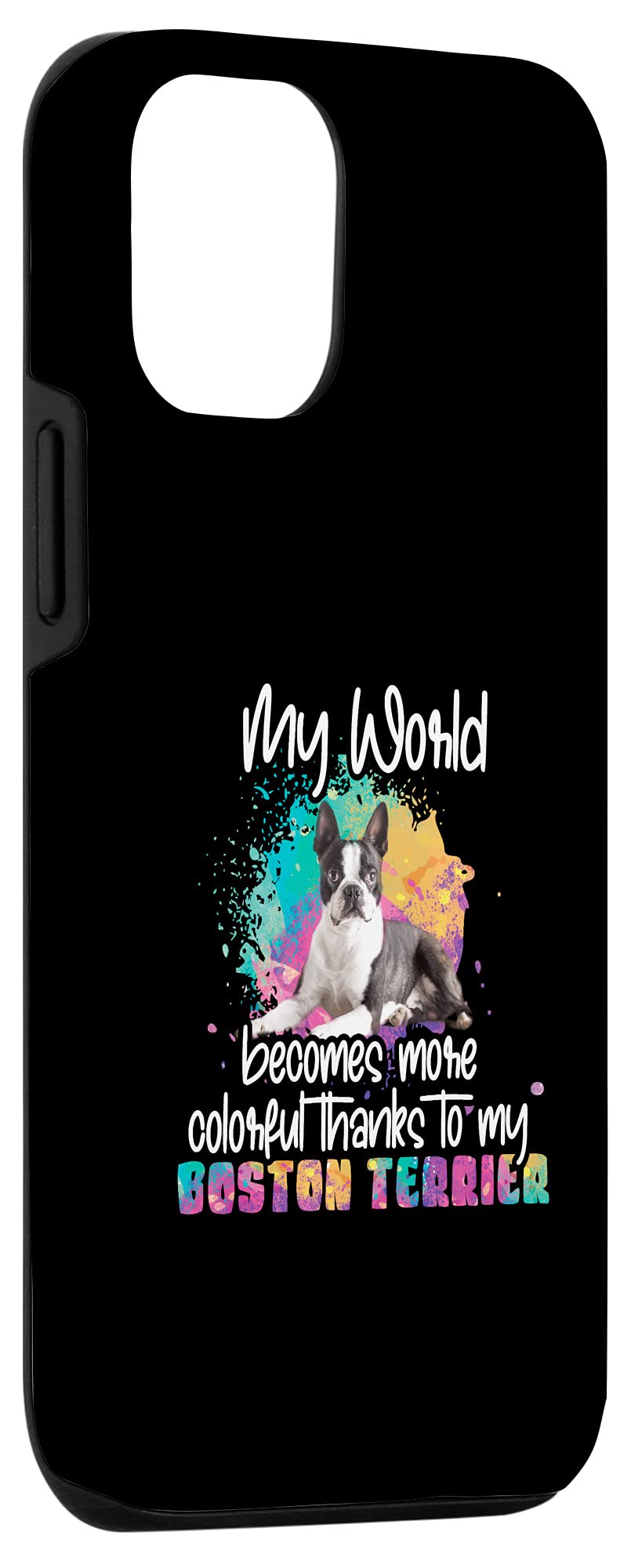 iPhone 12/12 Pro Shockproof Case with Cute Boston Terrier Design - Perfect Gift for Dog Lovers & Pet Moms - Ideal for Daily Use, Work & Outdoor Activities