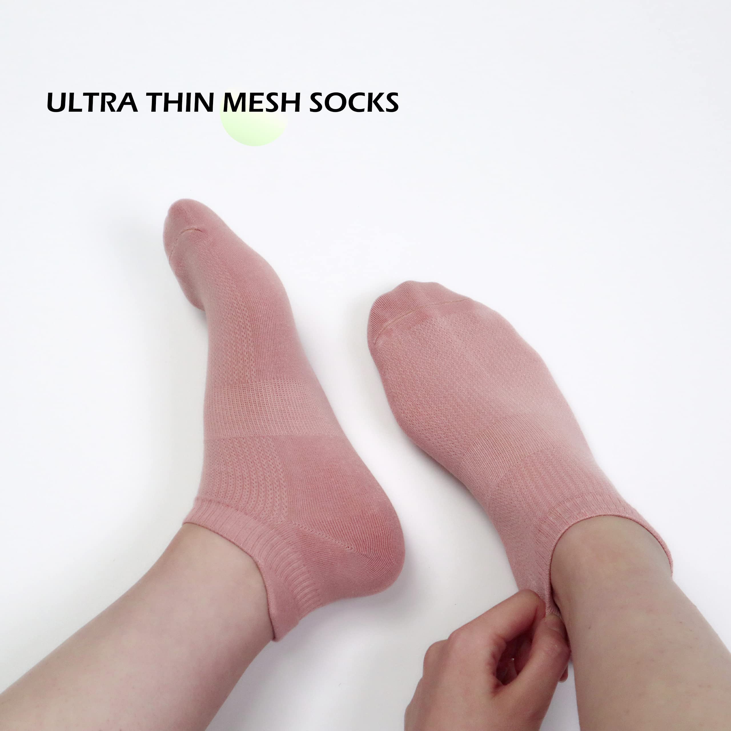 SERISIMPLE Women's Ultra Thin No Show Socks - 5 Pairs Breathable Bamboo Viscose Ankle Socks with Arch Support & Odor Control - Perfect for Sneakers, Loafers & Everyday Wear