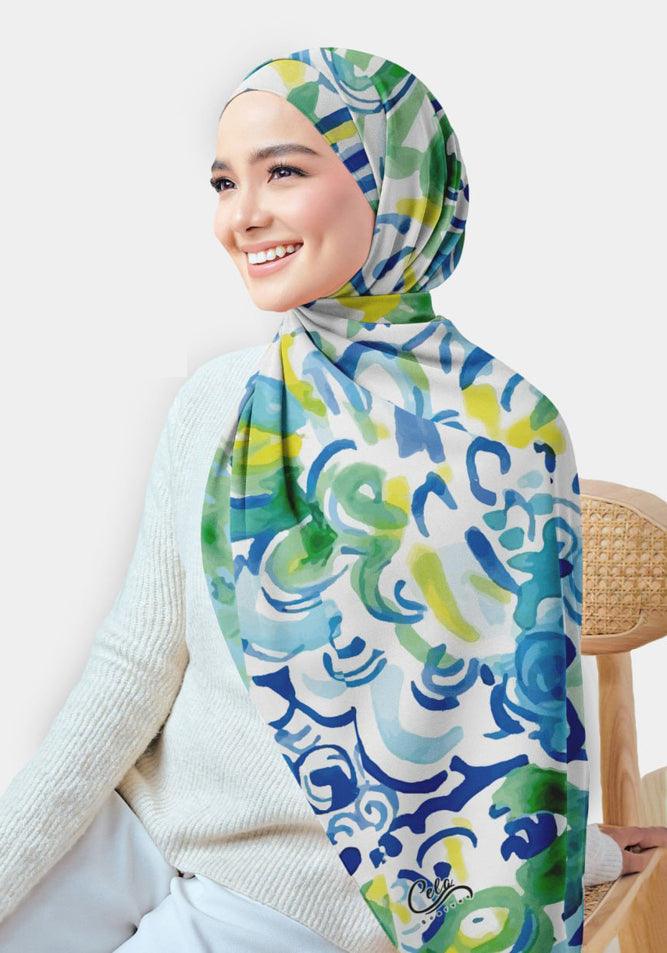 Laguna Printed Chiffon Hijab Scarf - Lightweight Muslim Headscarf for Women - Perfect for Prayer, Daily Wear & Special Occasions