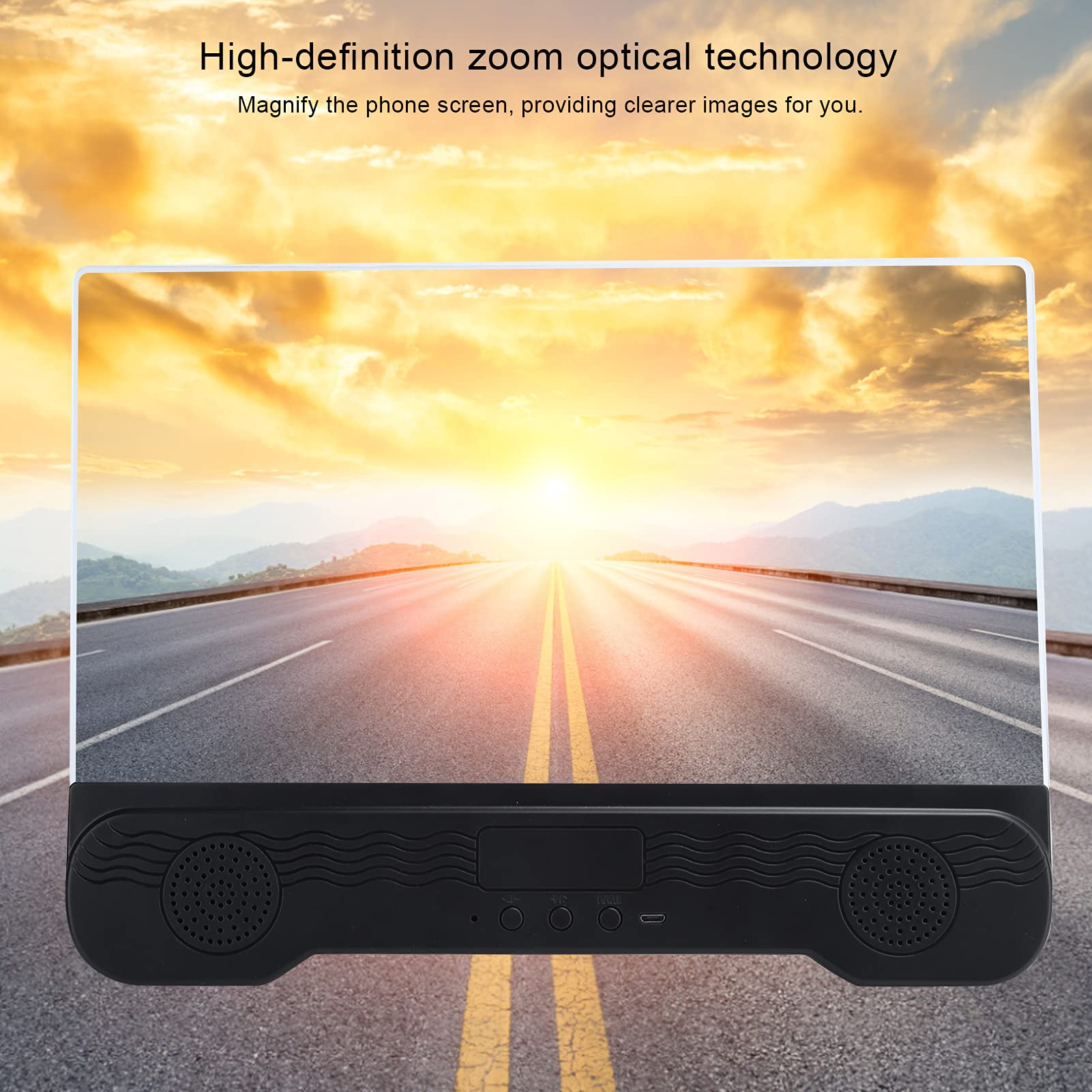 EBTOOLS 14 Inch HD Phone Screen Magnifier with Bluetooth Speaker - Portable Desktop Mobile Screen Amplifier for Watching Movies, Gaming & Reading (Ideal for Elderly & Low Vision Users)