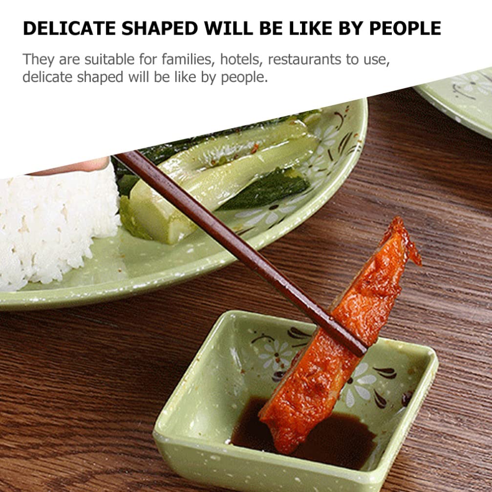 6Pcs Japanese Style Melamine Sushi Dipping Bowls - Small Sauce Dishes for Soy Sauce, Wasabi & Appetizers - Perfect for Home Kitchen, BBQ, Sushi Parties & Tabletop Decor