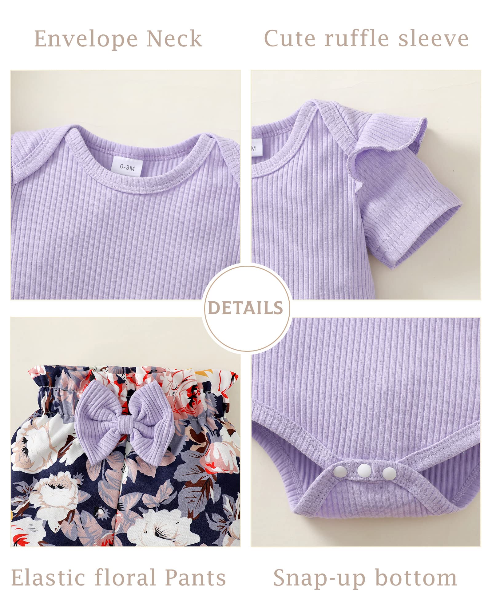 Adorable Infant Baby Girl Clothes - Newborn Long Sleeve Romper & Pants Set for Fall/Winter | Soft & Cozy Outfit for Newborns, Photo Shoots, Family Gatherings & Daily Wear