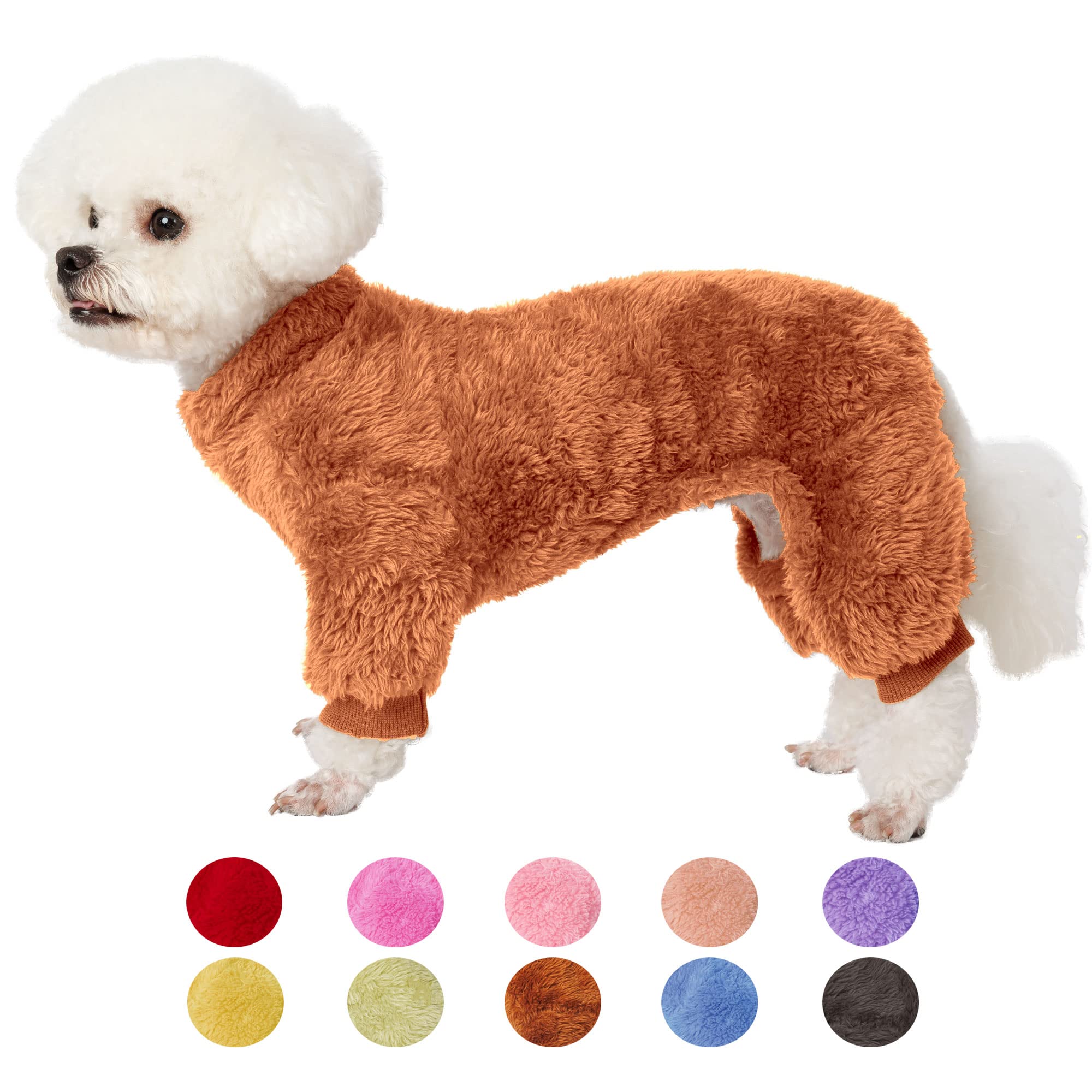Premium Dog Sweater & Pajama Set - Soft Warm Christmas Outfits for Small Medium Dogs & Cats | Holiday Pet Apparel, X-Large Coffee | Perfect for Winter Walks & Cozy Indoor Lounging