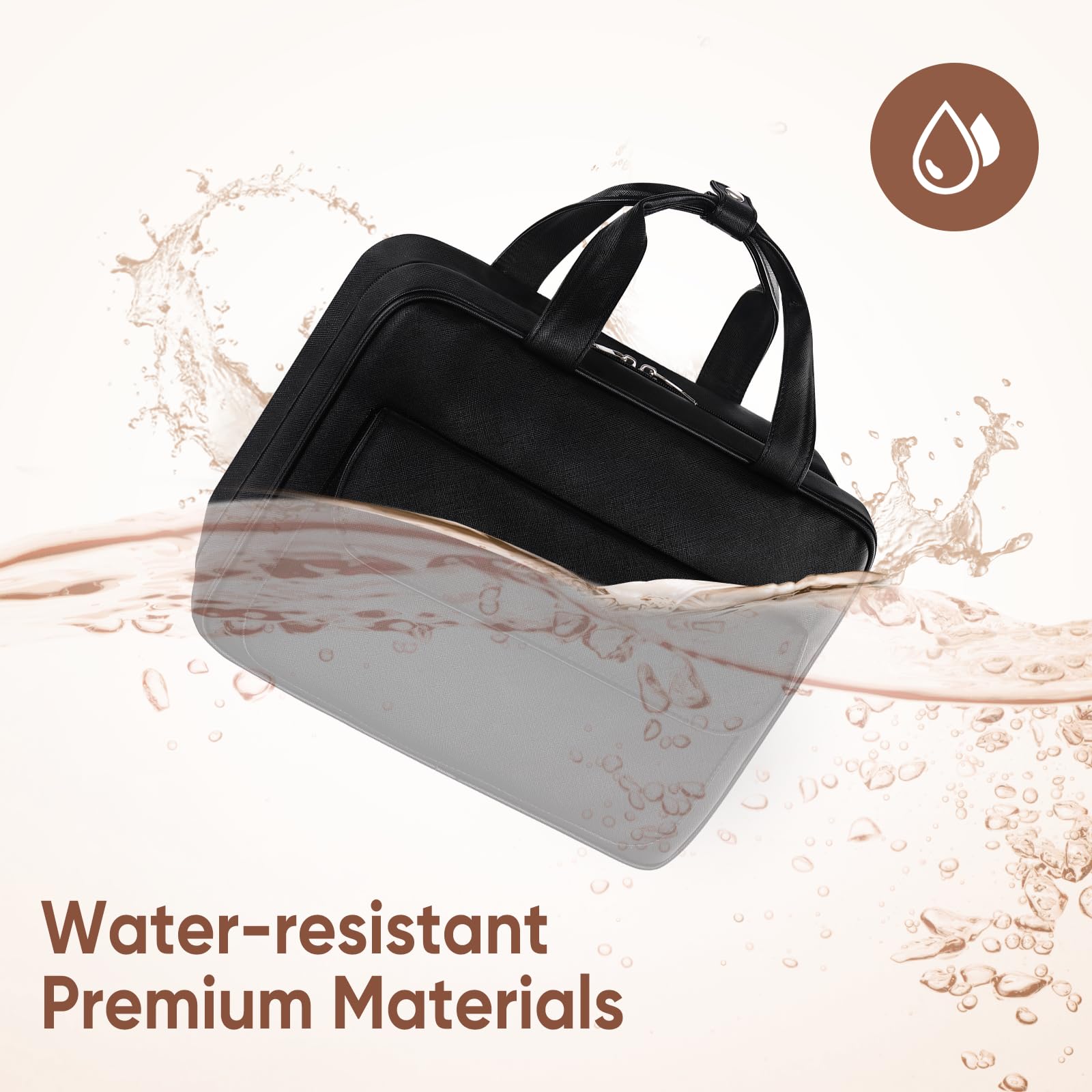 Large Travel Toiletry Bag with LED Mirror - Waterproof Hanging Cosmetic Organizer for Women & Men - Perfect for Makeup, Toiletries & Accessories - Ideal for Travel, Gym & Daily Use