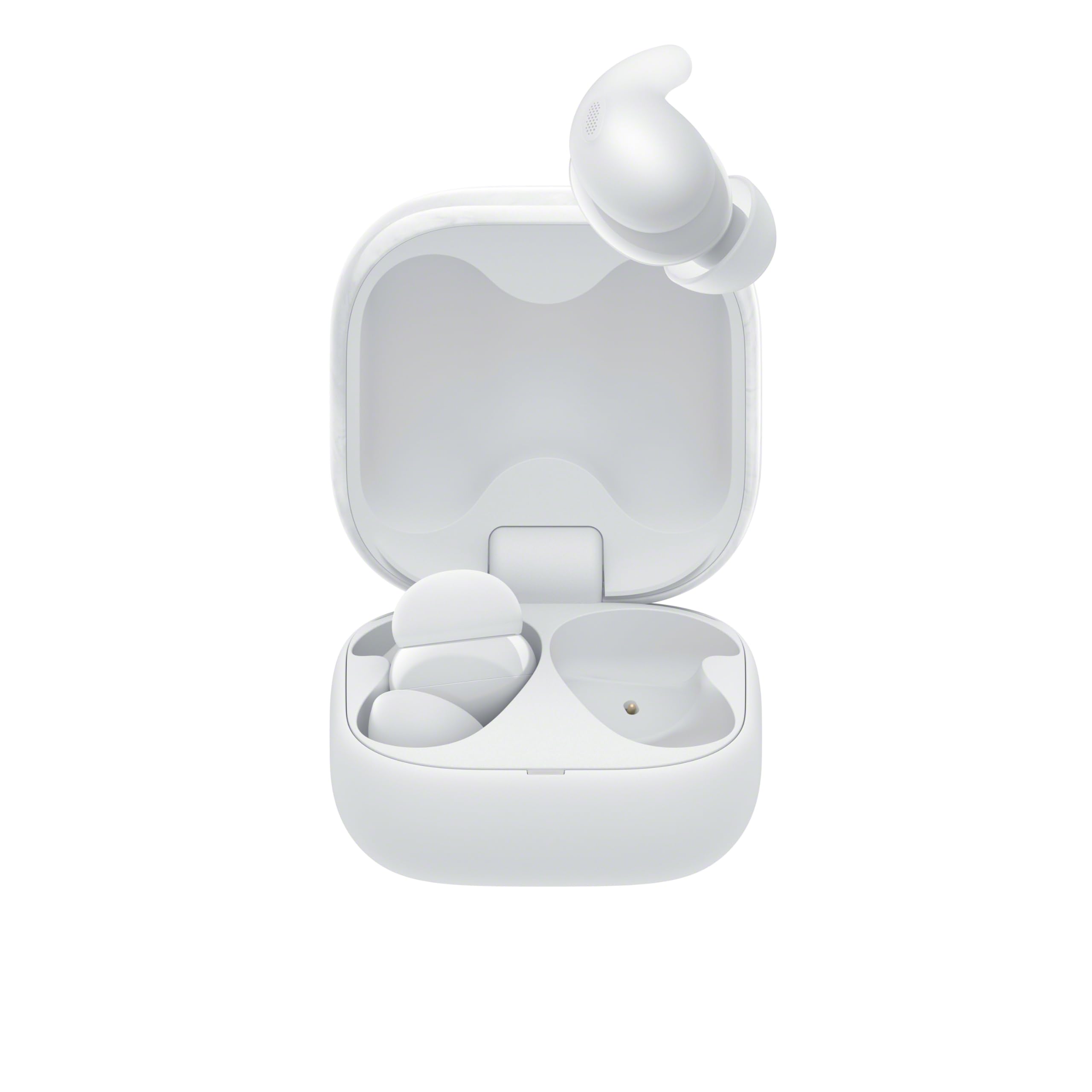 Sony LinkBuds Fit Truly Wireless Noise Canceling Earbuds - Small & Lightweight Bluetooth Headphones with Air Fitting Supporters, White - Perfect for Workouts, Commuting & Travel