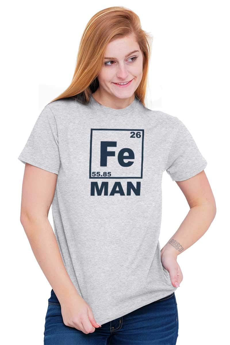 Iron Element Science Superhero Graphic T-Shirt for Men - Perfect for Comic Con, Cosplay & Science Enthusiasts