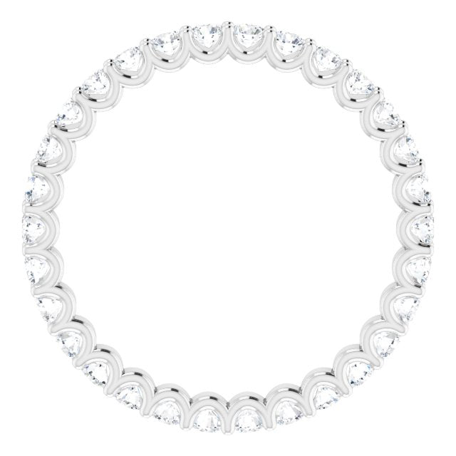 0.90 Carat Shared Prong Round Diamond U-Shape Eternity Band Ring for Women - Perfect for Weddings, Anniversaries & Special Occasions