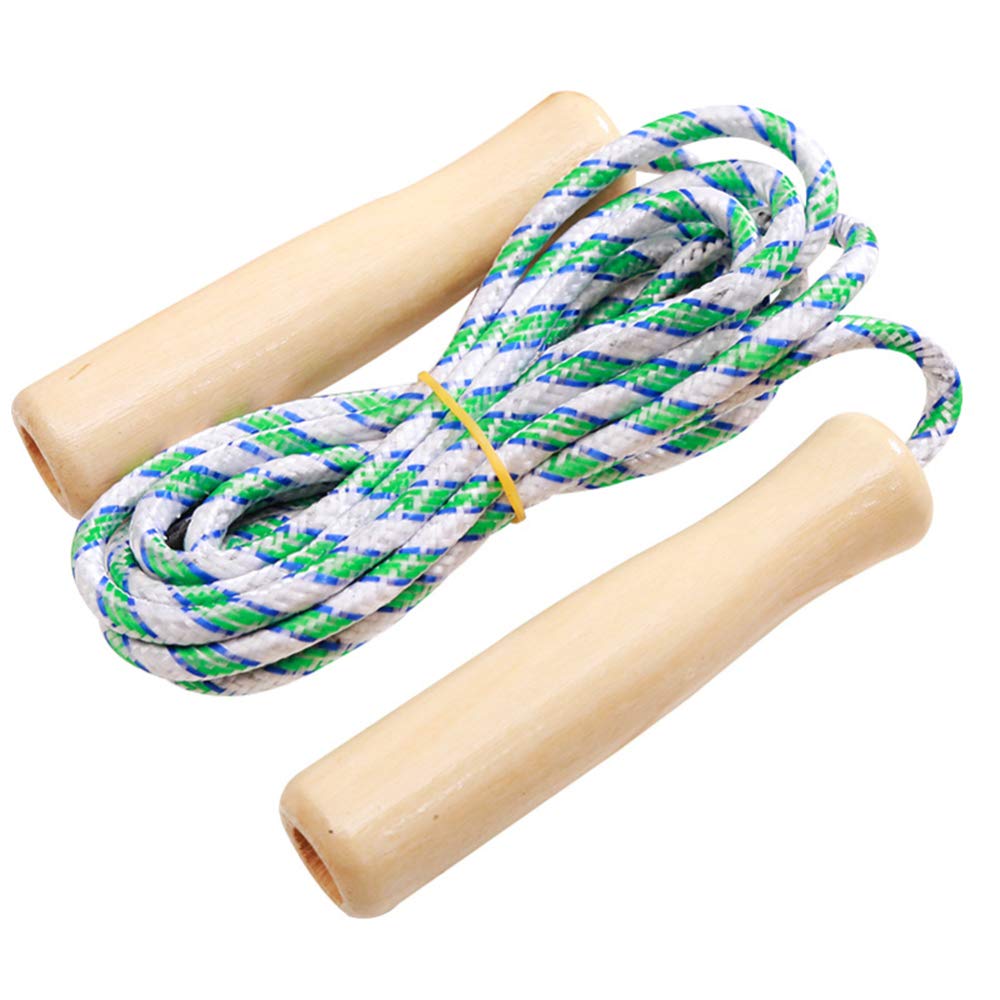 Adjustable Wooden Handle Skipping Rope - Professional Jump Rope for Fitness Training, Workout & Sports Competition - Perfect for Home Gym, Cardio Exercise & Weight Loss