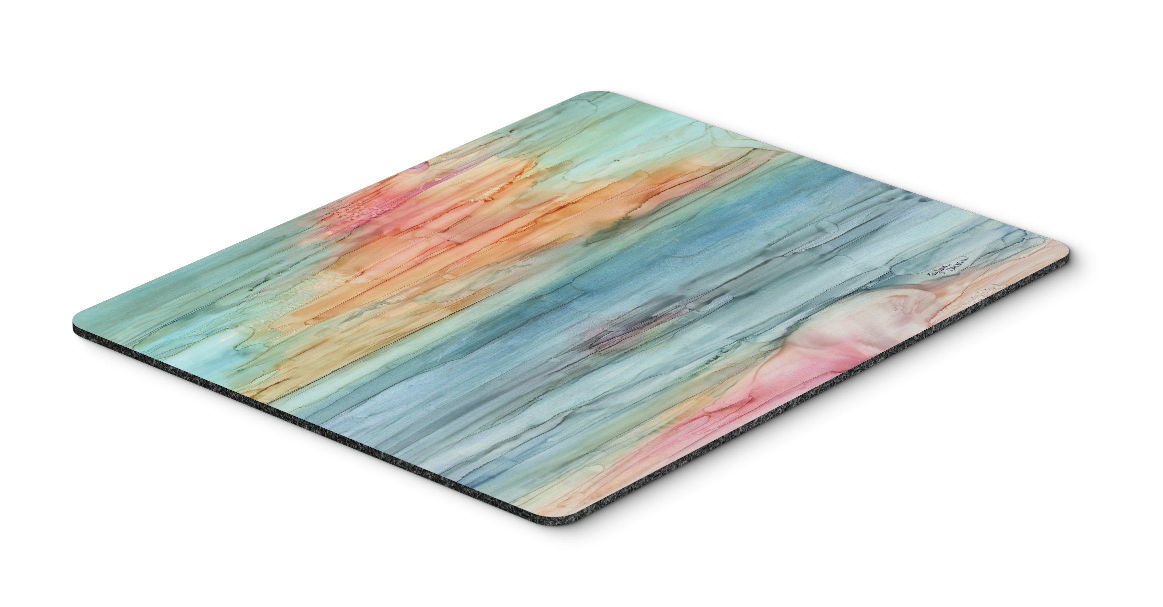 Caroline's Treasures 8979MP Abstract Rainbow Mouse Pad - Non-Slip Large Desk Mat for Home Office, Gaming & Work Computers | Washable Mousepad & Hot Pad Trivet for Kitchen Use