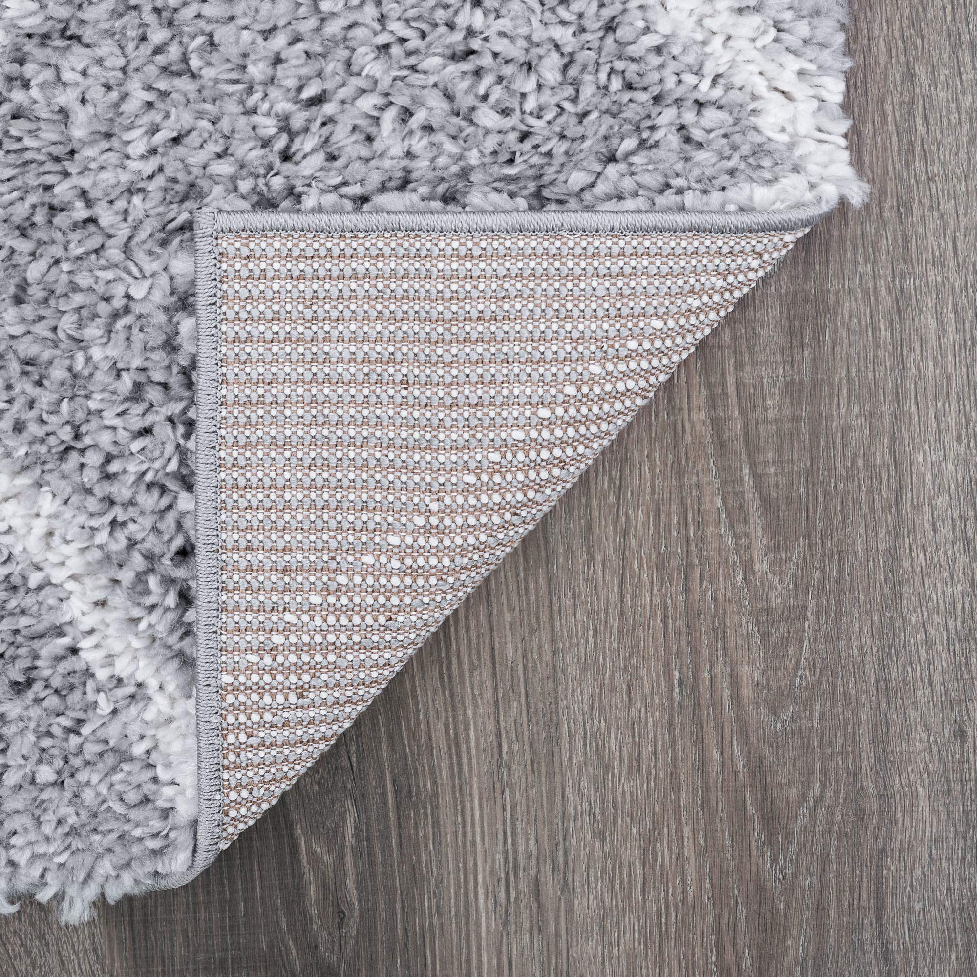 Derry Silver Large 8x10 Shag Rug - Soft Plush Area Carpet for Living Room, Bedroom, Dining Room | Indoor Entryway, Foyer, Kitchen & Bath Decor | Transitional Shaggy Diamond Pattern - Cozy Home & Office Flooring Solution