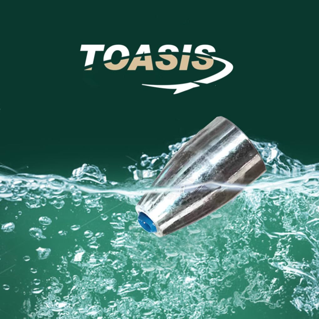 TOASIS Fishing Sinkers - Rubber Core Tube Weights for Saltwater & Freshwater Fishing - Heavy Duty Steel Fishing Weights for Bass, Trout & Catfish - Perfect for Casting, Bottom Fishing & Trolling