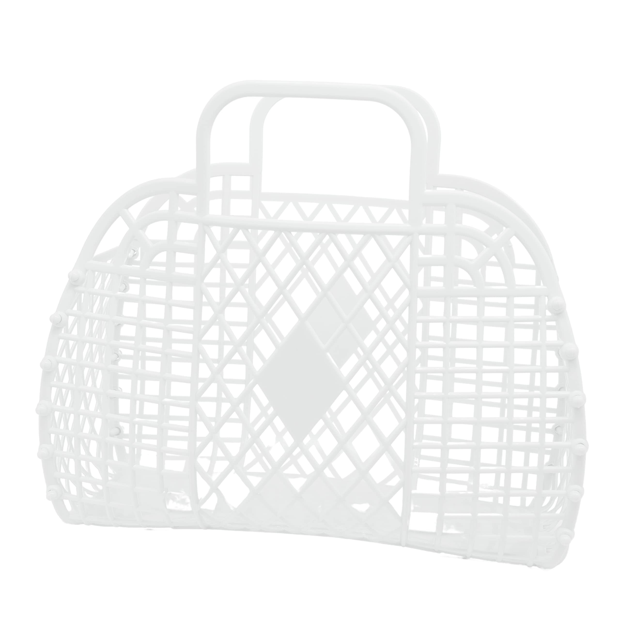 Stylish Jelly Purse & Beach Tote Bag - Clear Plastic Easter Basket for Women - Perfect for Beach Vacations, Pool Parties & Summer Outings