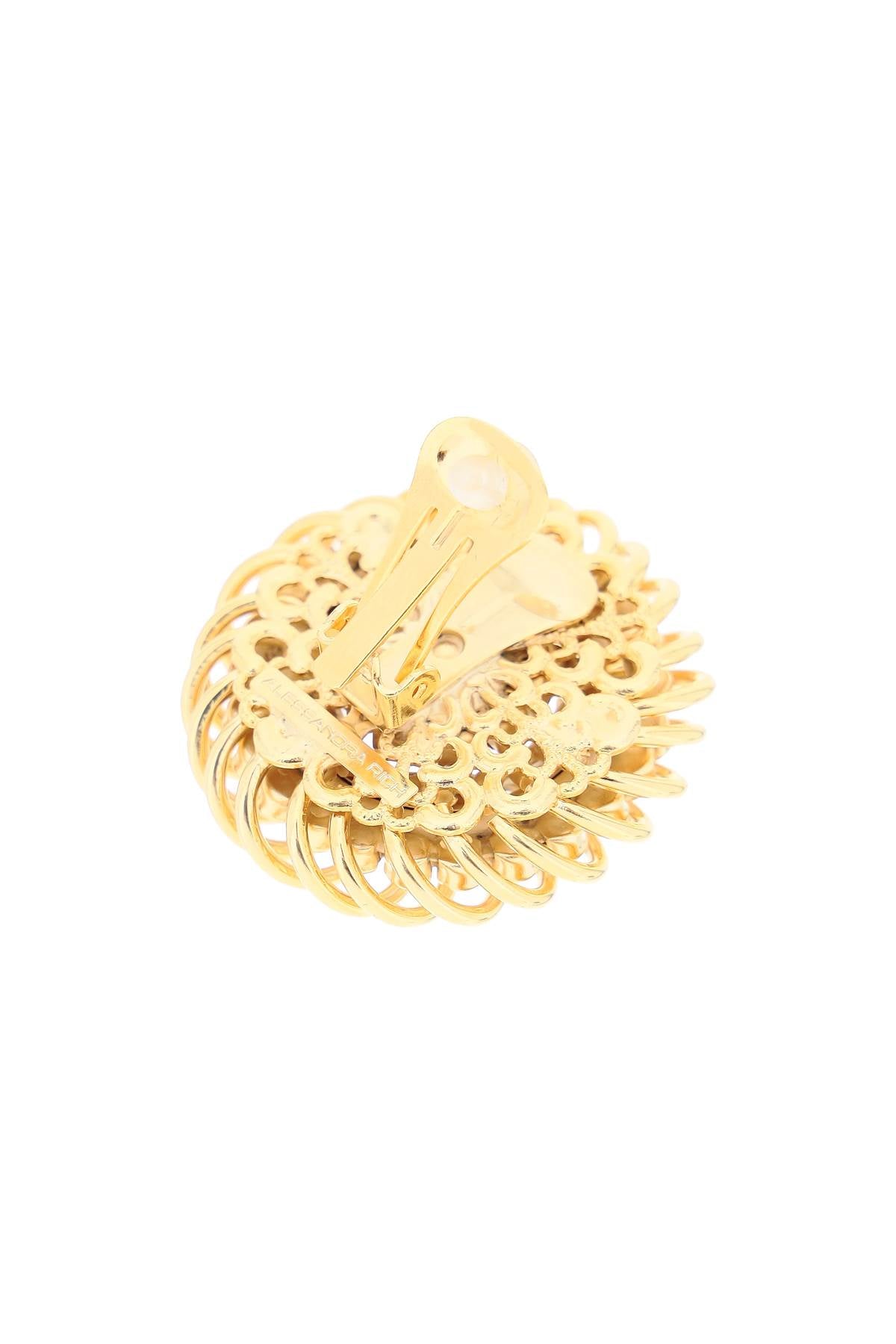 Alessandra Rich Spiral Earrings for Women - Elegant Gold Hoop Earrings for Party, Wedding & Everyday Wear
