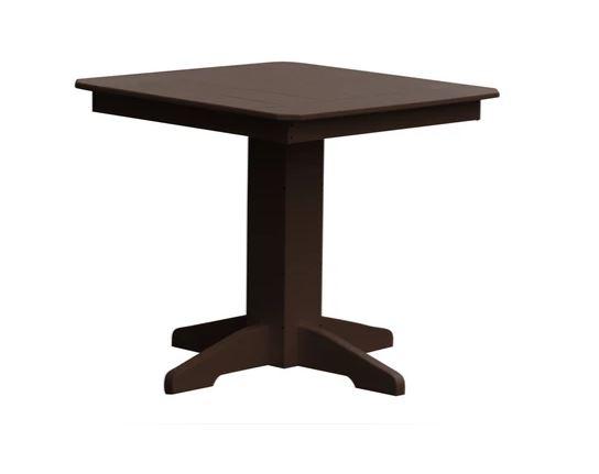 A&L Furniture Square Dining Table with Free 2 Umbrella Holes - Perfect for Outdoor Patio, Garden, and Backyard Dining