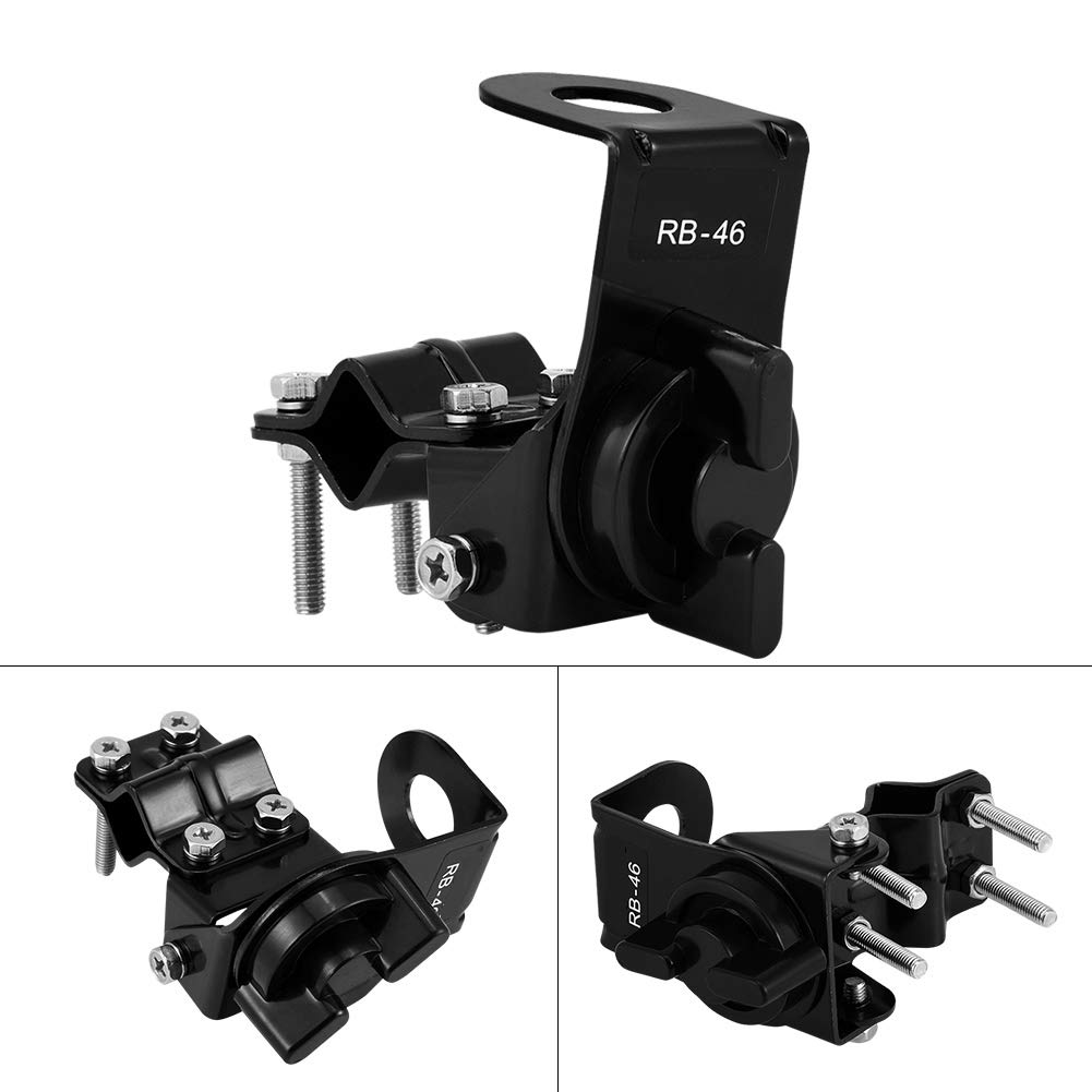 RB-46 Stainless Steel CB Radio Antenna Mount Bracket for Vehicles - Heavy Duty Truck & Car Mobile Radio Holder for Two Way Radios & Transceivers - Perfect for Off-Roading, Fleet Communication & Emergency Preparedness