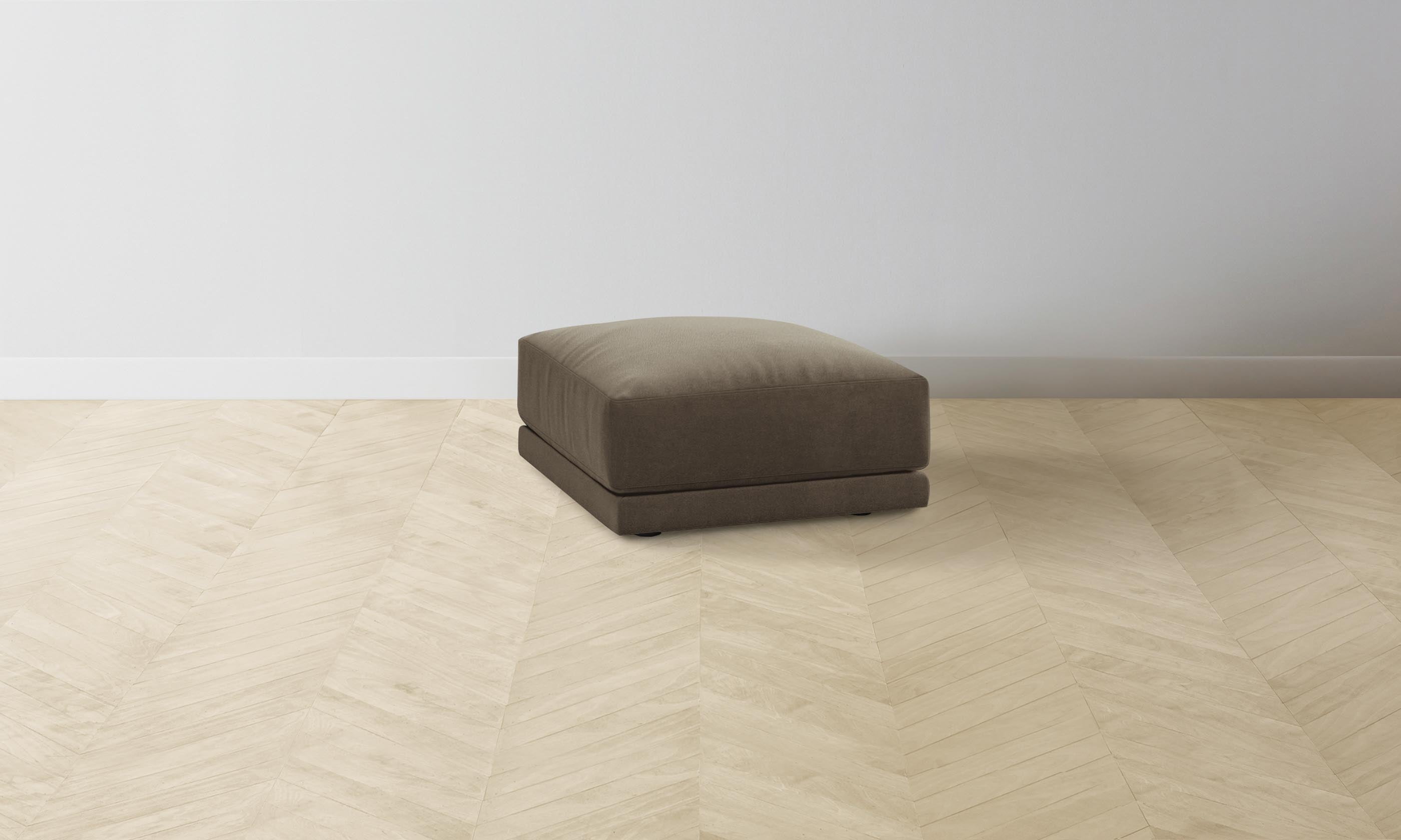 Luxury Mohair Mink Ottoman - The Jones Ottoman for Living Room, Bedroom & Office - Premium Footrest & Stylish Home Decor