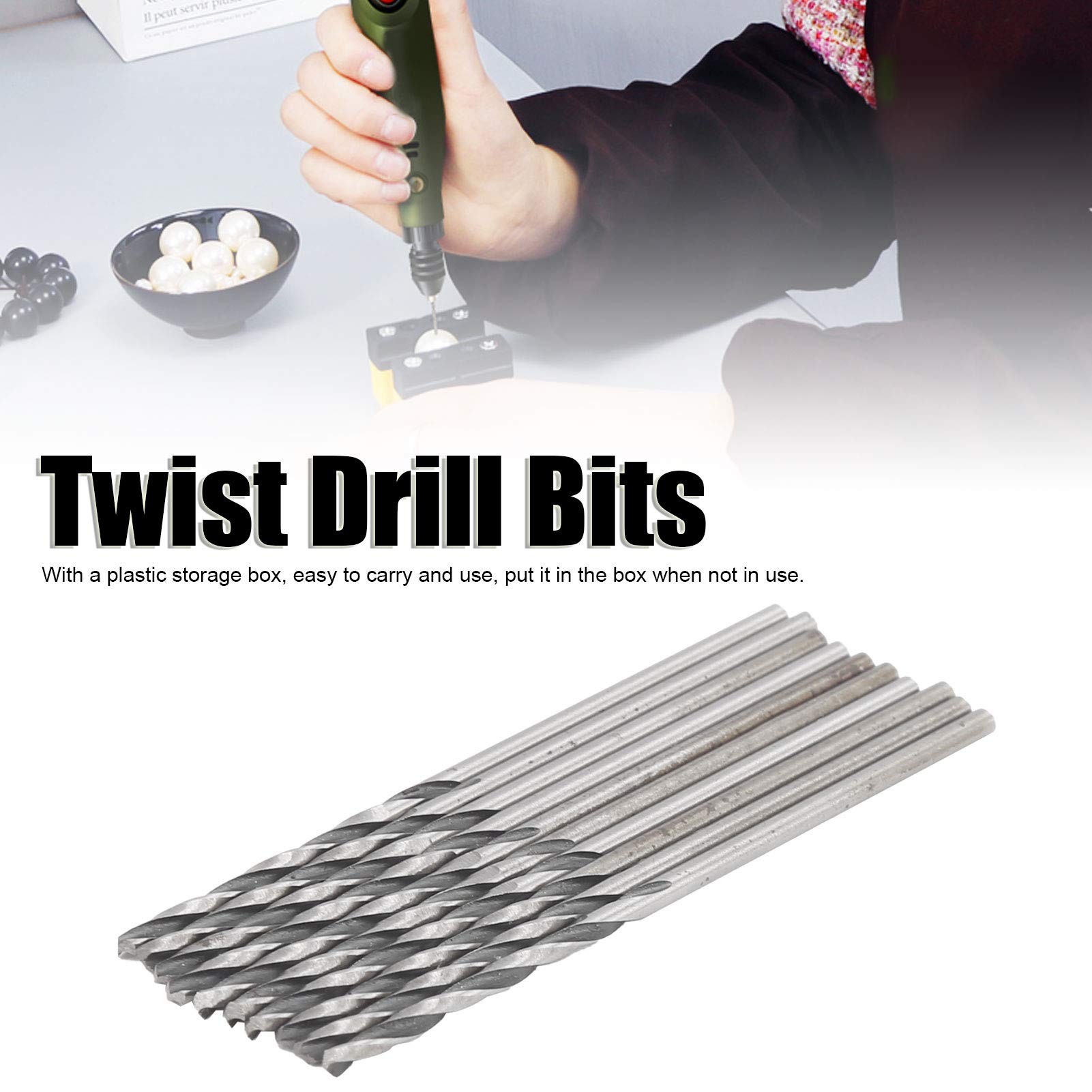 10Pcs 1.6mm Straight Shank Twist Drill Bits - High Speed Steel Jewelry Making Tools for Beads, Metal, Wood & Plastic Drilling - Perfect for DIY Crafts, Jewelry Repair & Small Hole Punching Projects