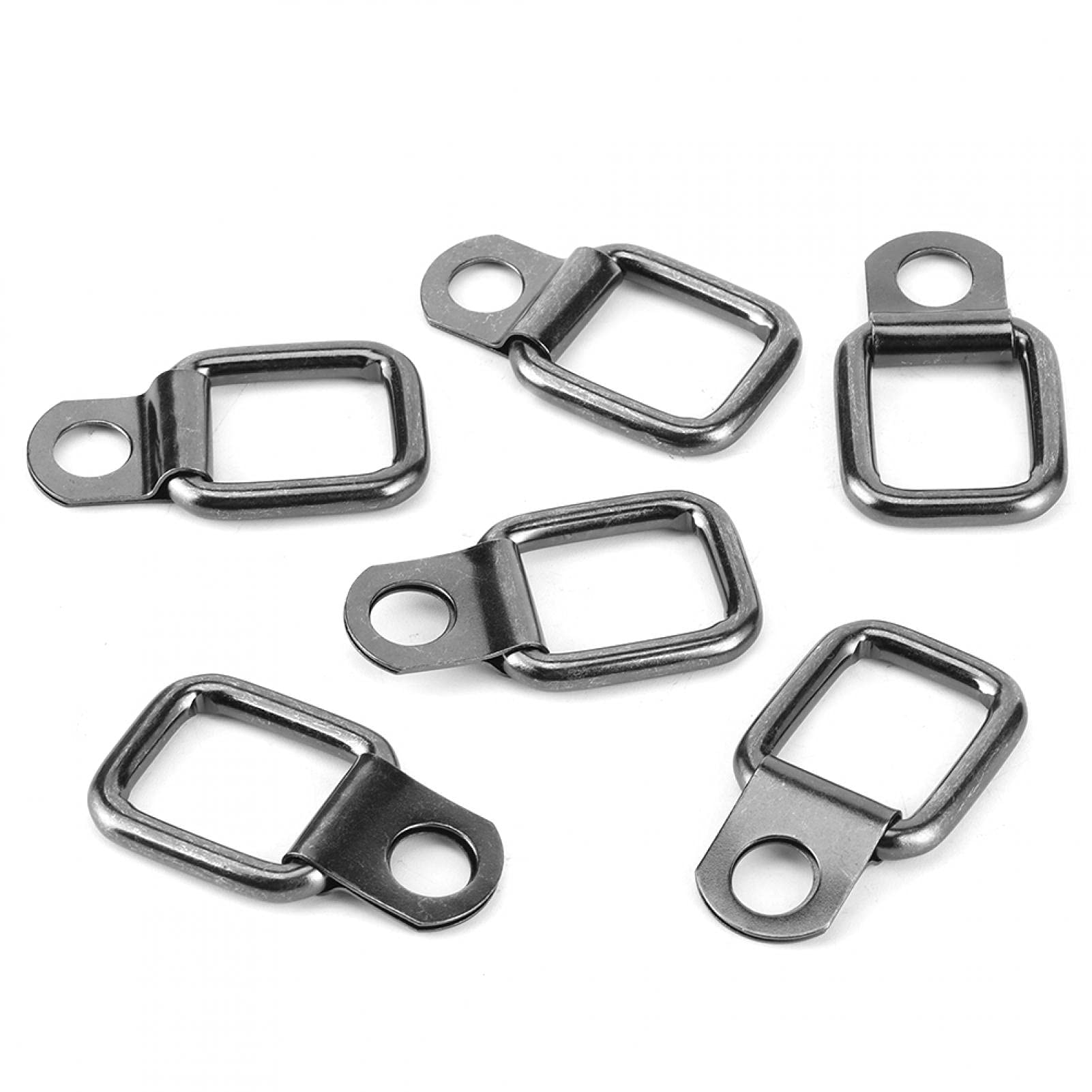 Heavy Duty 6PCS Foldable D-Ring Tie Down Hooks - Truck Bed Cargo Tie Down Accessories for Jeep Wrangler 2007-2017 | Secure Gear, Motorcycles & Equipment | Off-Road & Camping Essentials